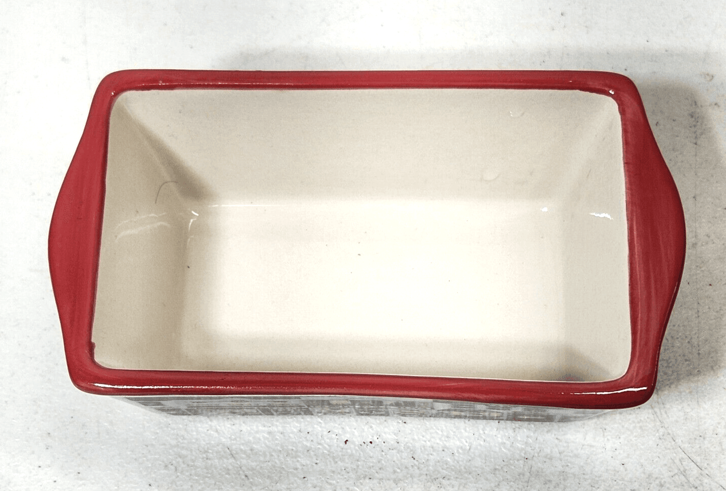 Winter Theme Nantucket Mini Loaf Pan Decorative City Holiday Scene 5.5" X 3.5" - Thumbnail 3