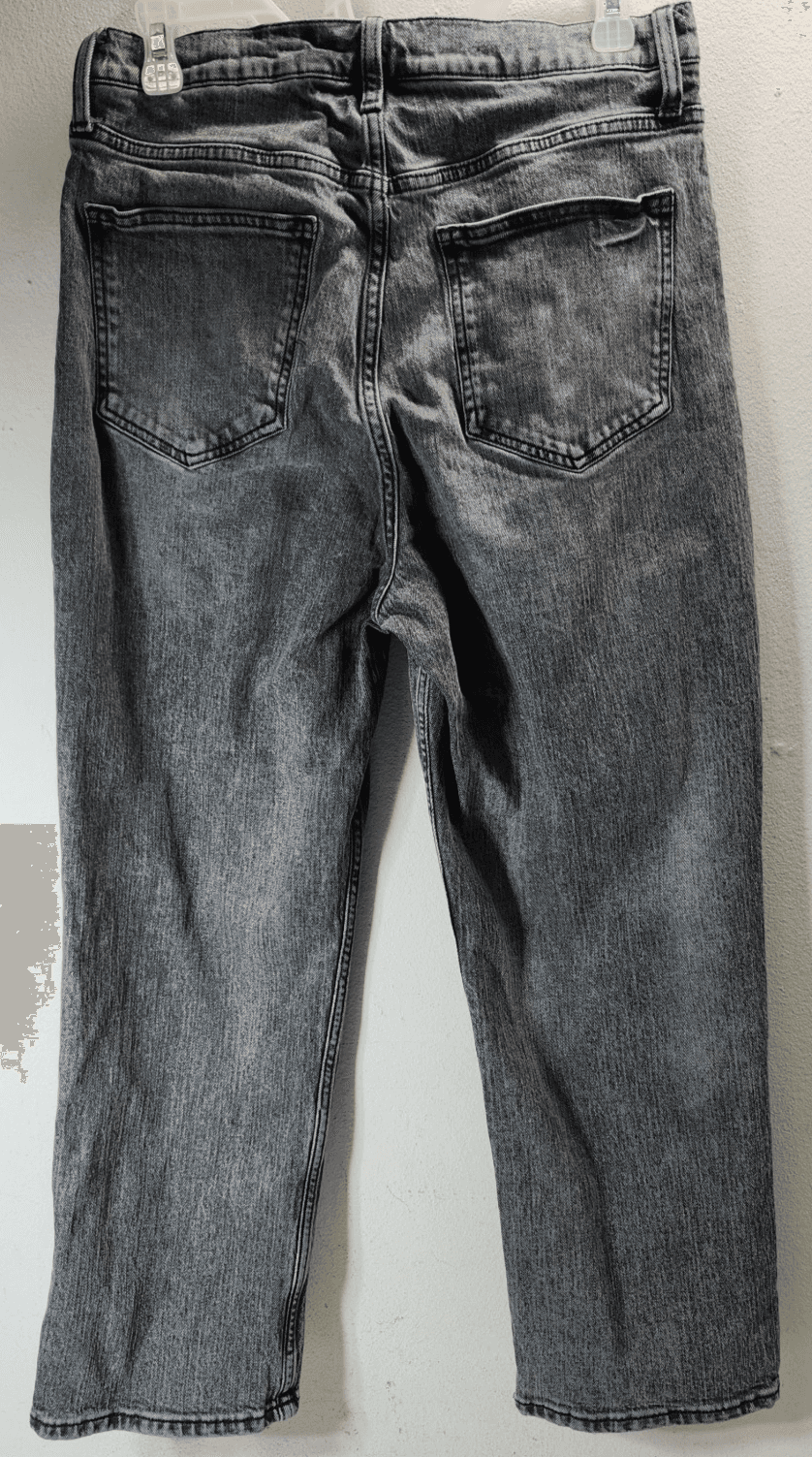 Arizona Jean Highest Rise Vintage Straight Jeans Size 13 Gray Studded - Thumbnail 6