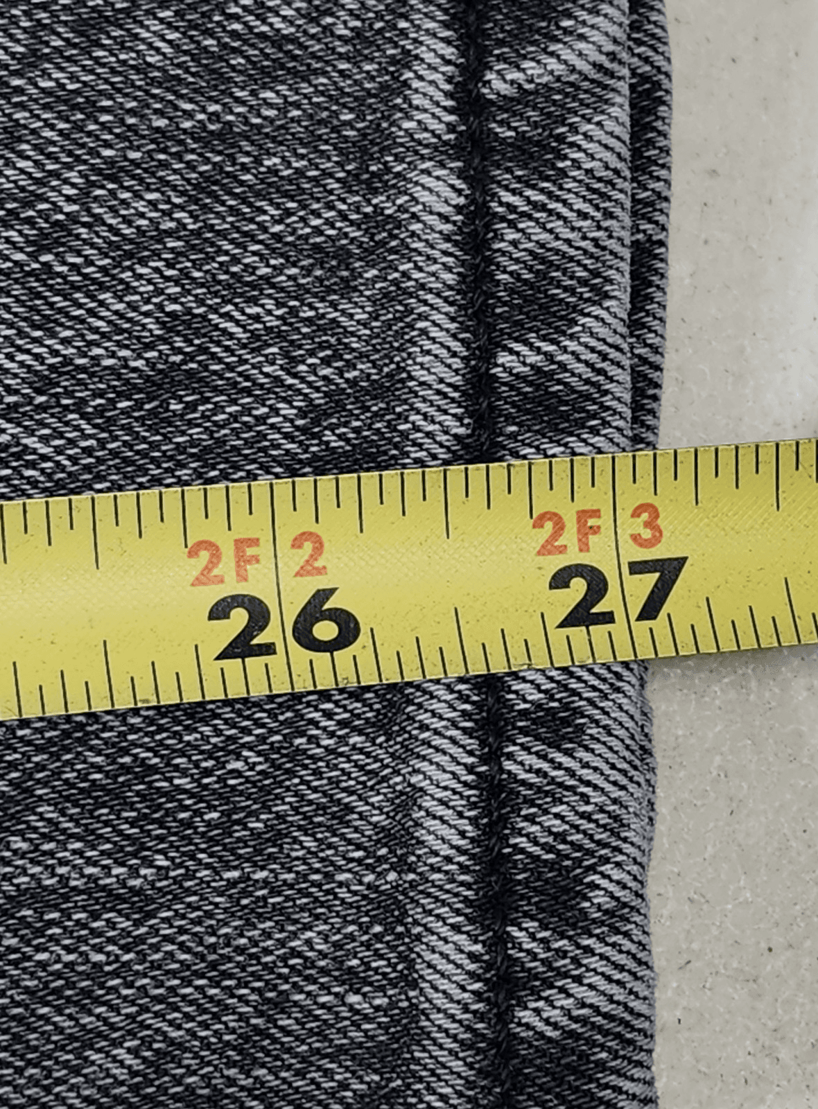 Arizona Jean Highest Rise Vintage Straight Jeans Size 13 Gray Studded - Thumbnail 3