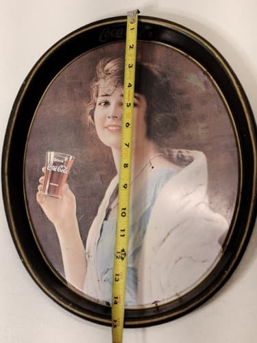 Coca-Cola Tray Memorabilia of 1923 Advertisement Young Lady Vintage 1973 - Thumbnail 2