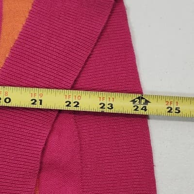Women’s Size PM Sweater Shirt Cashmere Blend 3/4 Sleeve Rainbow - Thumbnail 3