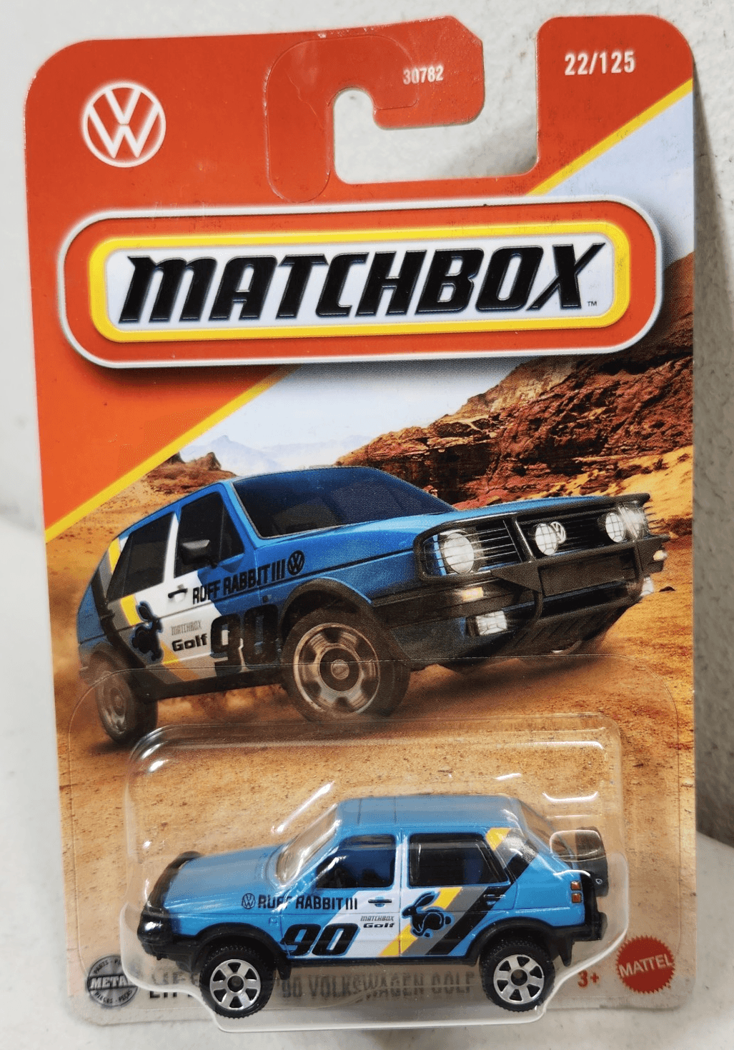 Matchbox '90 Volkswagen Golf Country Blue Car 1/64 Toy Vehicle Mattel NEW