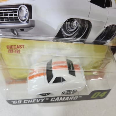 CarTuned '69 Chevy Camaro White Car Series 3 Toy Vehicle 1/64 MGA NEW - Thumbnail 3