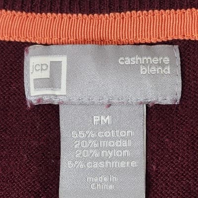 Women’s Size PM Sweater Shirt Cashmere Blend 3/4 Sleeve Rainbow - Thumbnail 7