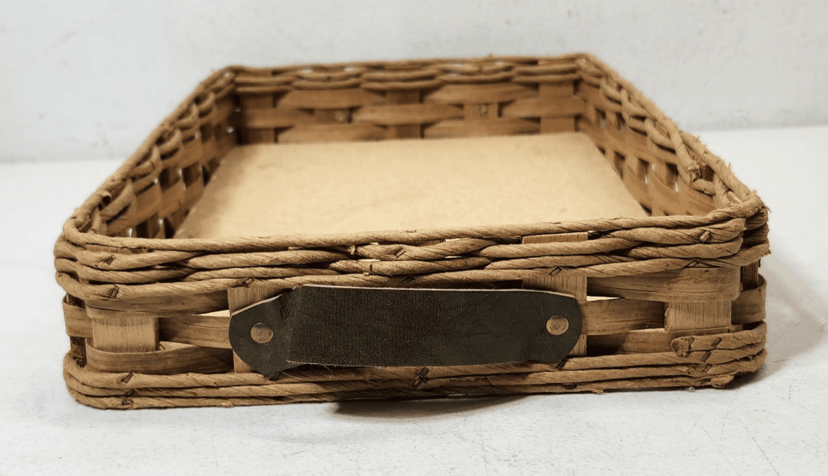 Corning Designs 14” X 10" Rectangle Cake Holder Rattan Basket 233-R - Thumbnail 5