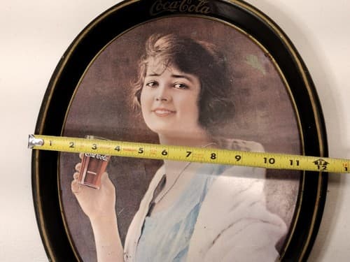 Coca-Cola Tray Memorabilia of 1923 Advertisement Young Lady Vintage 1973 - Thumbnail 3