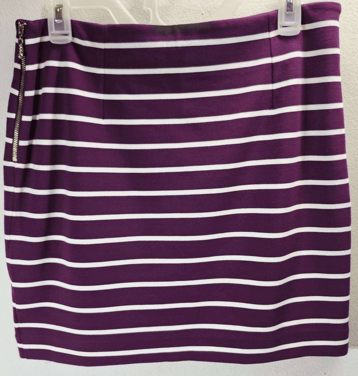 Banana Republic Skirt Women's 6 Purple Striped Stretch Straight Pencil NEW - Thumbnail 4