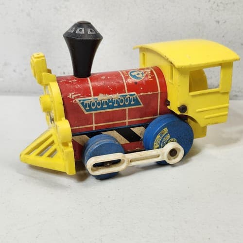 Vintage Fisher Price Train Engine Kids Toy Locomotive 1964 Toot-Toot - Thumbnail 6
