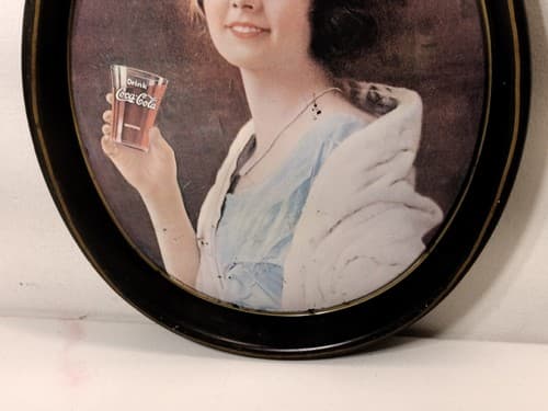 Coca-Cola Tray Memorabilia of 1923 Advertisement Young Lady Vintage 1973 - Thumbnail 6