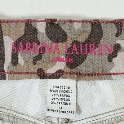 Sabrina Lauren Women’s 8 Pants Brown Camo Stretch With Pockets - Thumbnail 7