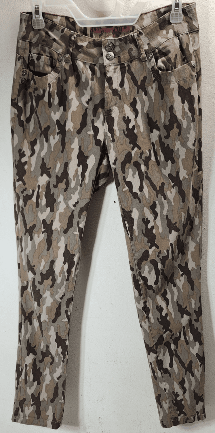 Sabrina Lauren Women’s 8 Pants Brown Camo Stretch With Pockets - Thumbnail 5