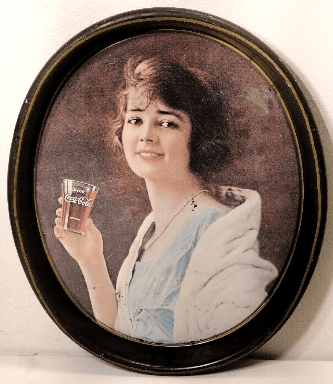 Coca-Cola Tray Memorabilia of 1923 Advertisement Young Lady Vintage 1973