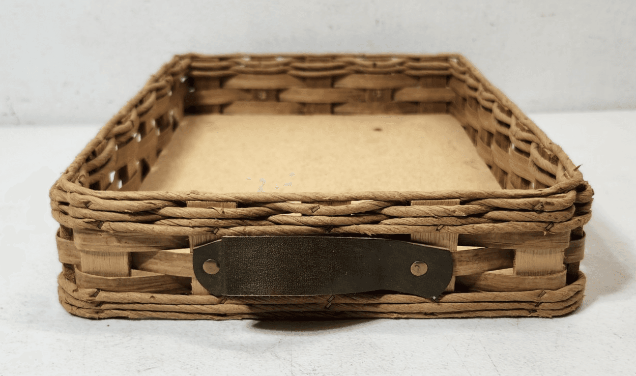 Corning Designs 14” X 10" Rectangle Cake Holder Rattan Basket 233-R - Thumbnail 7