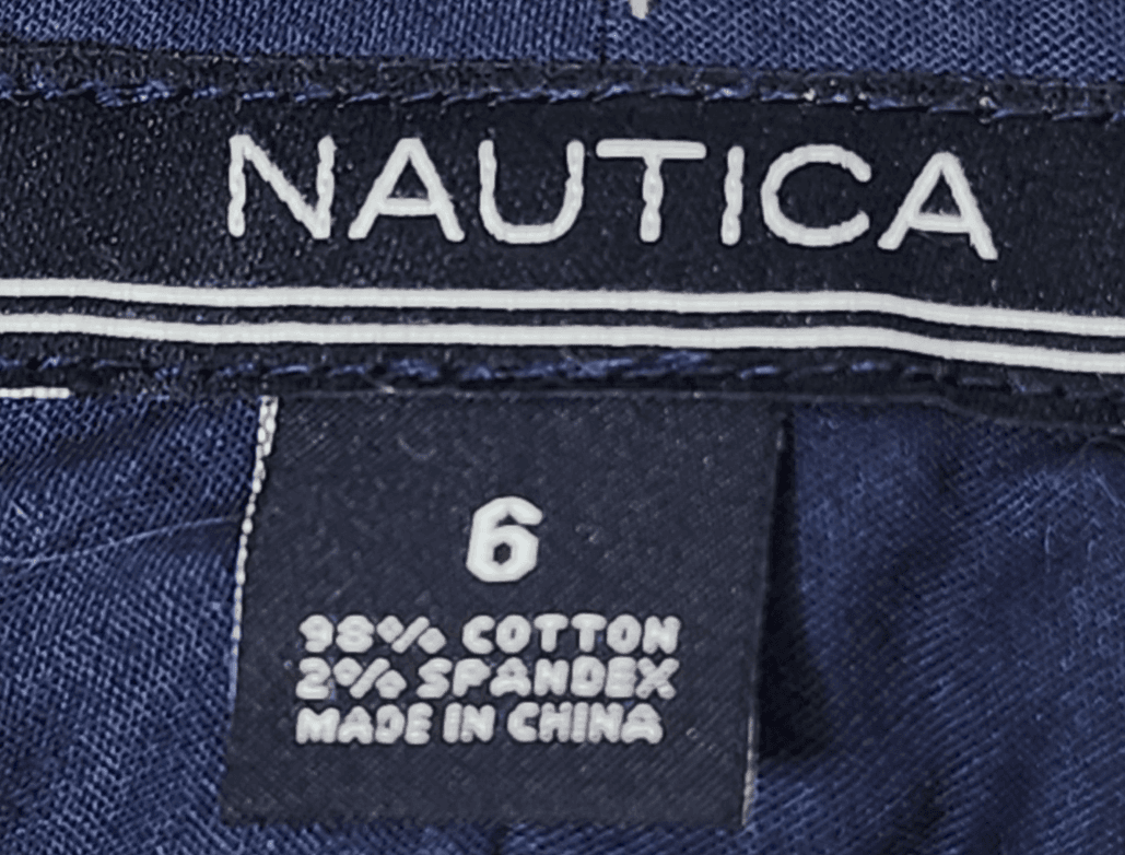 Nautica Women's Size 6 Cropped Pants Navy Blue White - Thumbnail 7