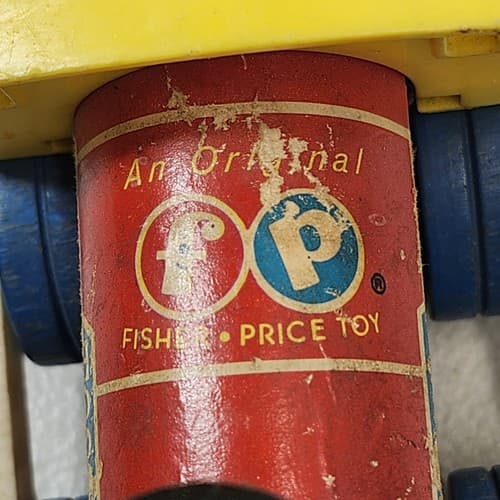 Vintage Fisher Price Train Engine Kids Toy Locomotive 1964 Toot-Toot - Thumbnail 12