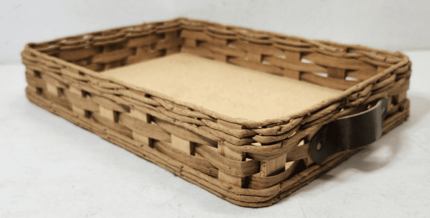 Corning Designs 14” X 10" Rectangle Cake Holder Rattan Basket 233-R - Thumbnail 6
