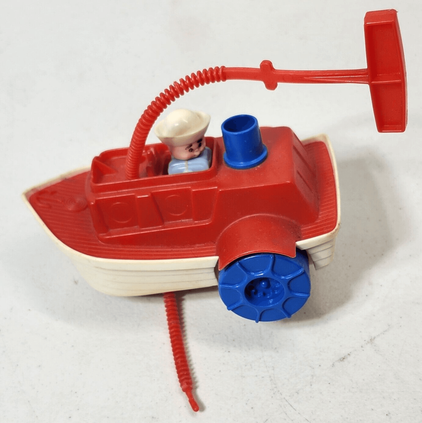 Pee Wee Tug Along Kids Toy Boat Vehicle Pull To Move Vintage 1972 - Thumbnail 2