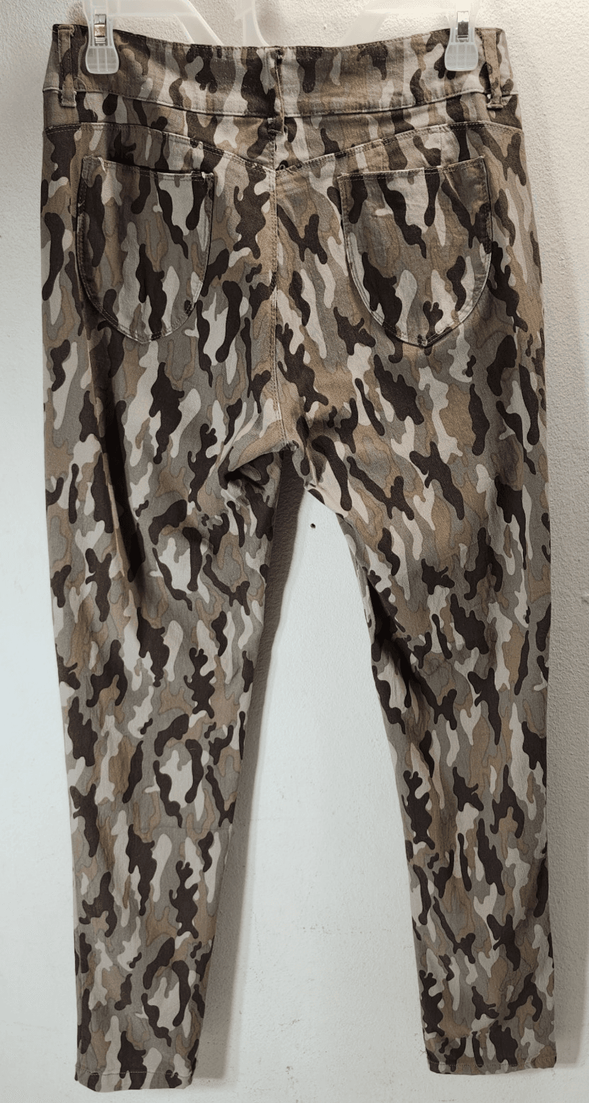 Sabrina Lauren Women’s 8 Pants Brown Camo Stretch With Pockets - Thumbnail 6
