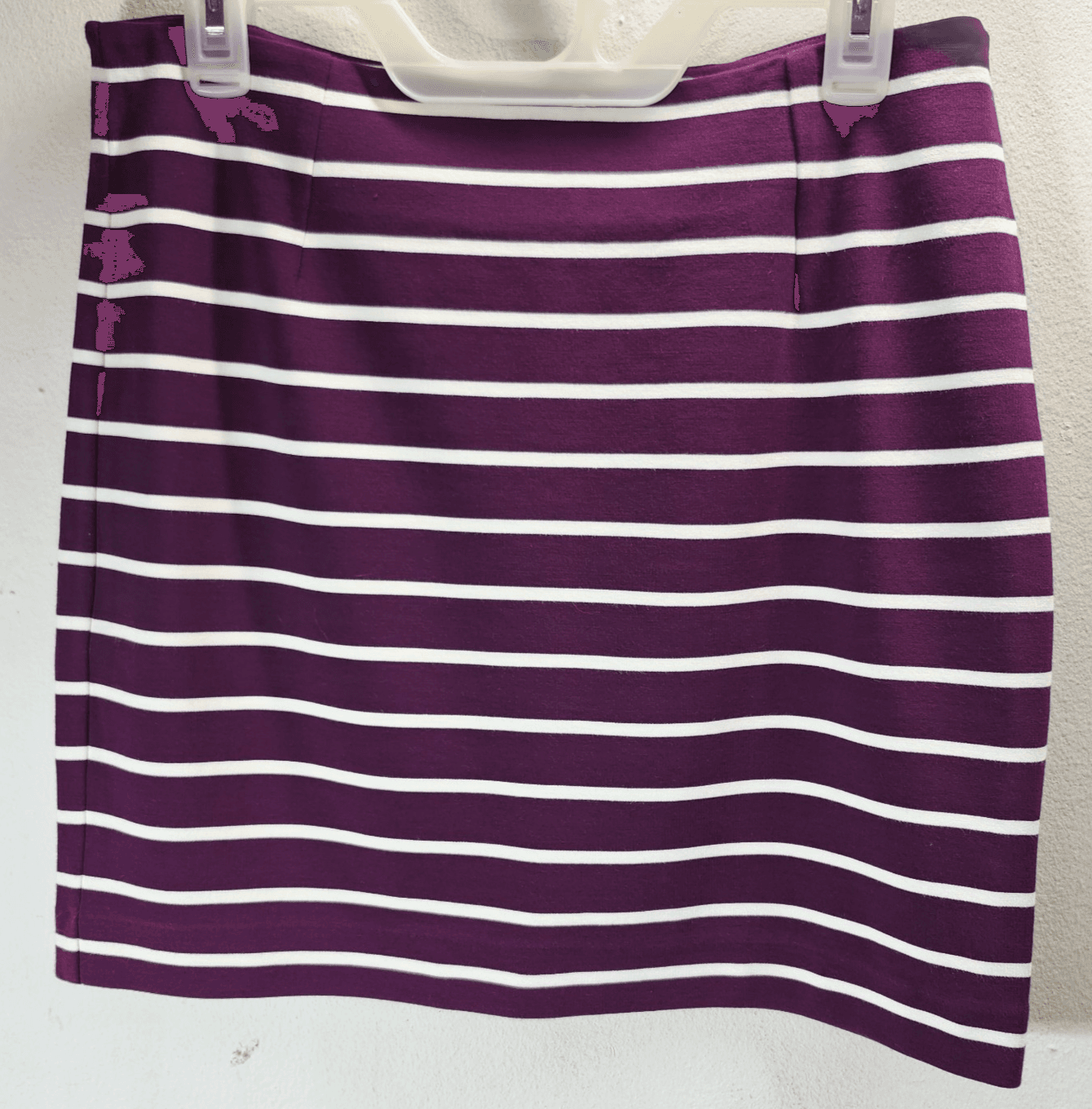 Banana Republic Skirt Women's 6 Purple Striped Stretch Straight Pencil NEW - Thumbnail 5
