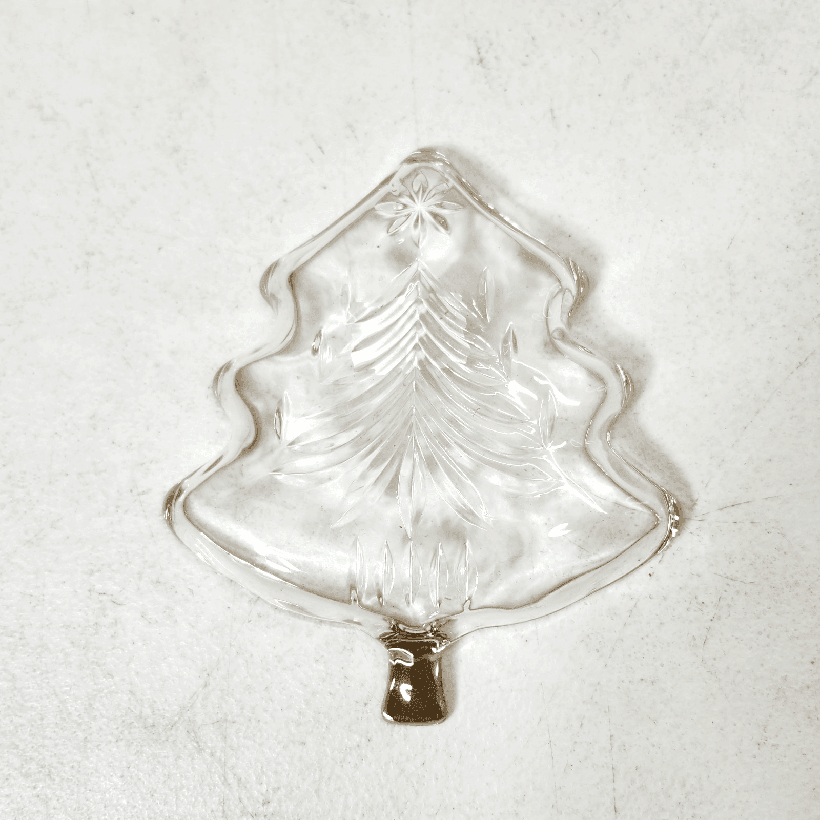 Mikasa Crystal Christmas Tree Candy Nut Dish Gold Trim Home Decor - Thumbnail 7