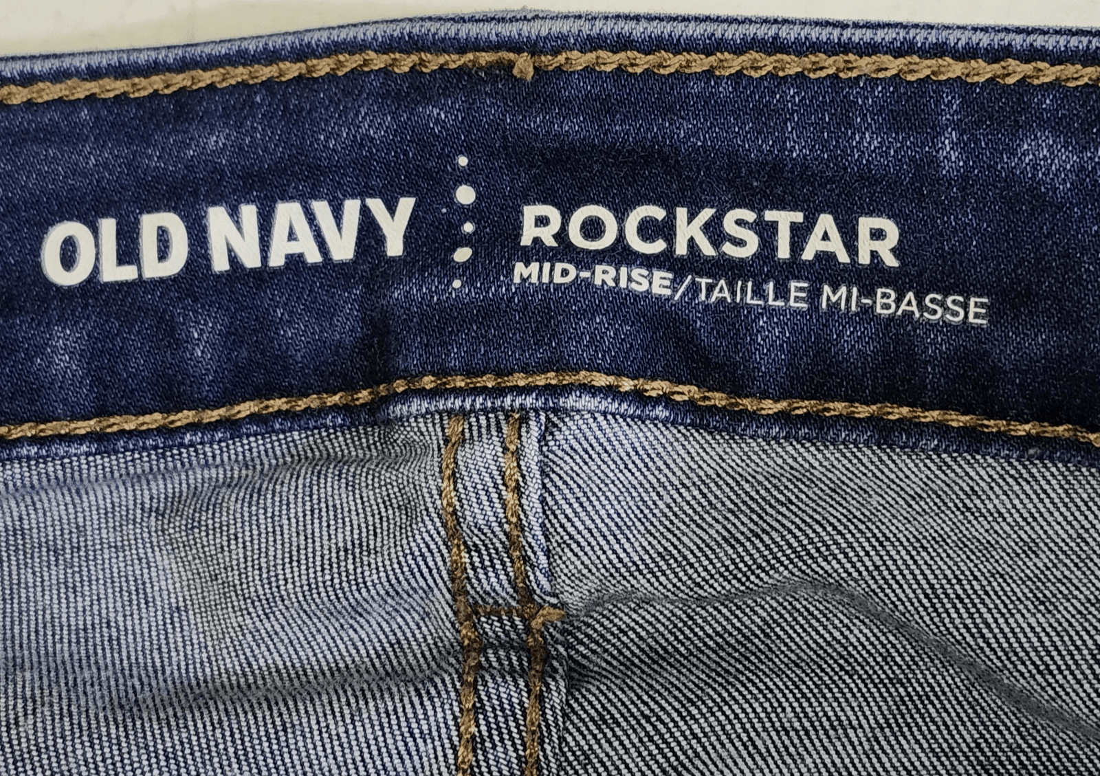 Old Navy Womens Rockstar Mid Rise Jeans Size 4 Blue Denim Distressed Pants - Thumbnail 7