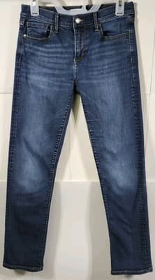 Banana Republic Size 27/4 Straight Leg Fit Jeans Stretchy Blue Denim Pants