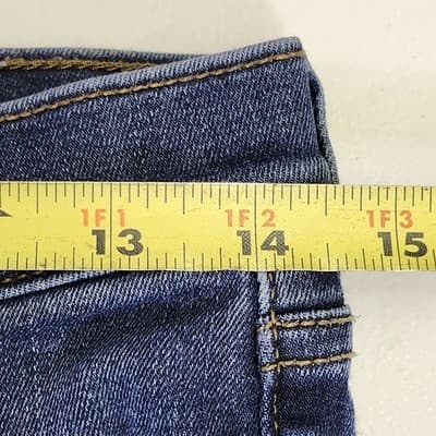 Banana Republic Size 27/4 Straight Leg Fit Jeans Stretchy Blue Denim Pants - Thumbnail 2