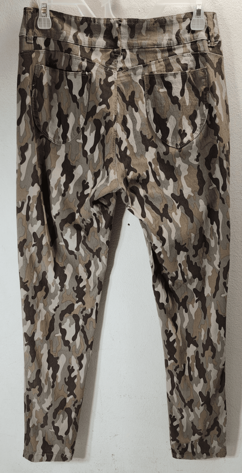 Sabrina Lauren Women’s 8 Pants Brown Camo Stretch With Pockets - Thumbnail 4