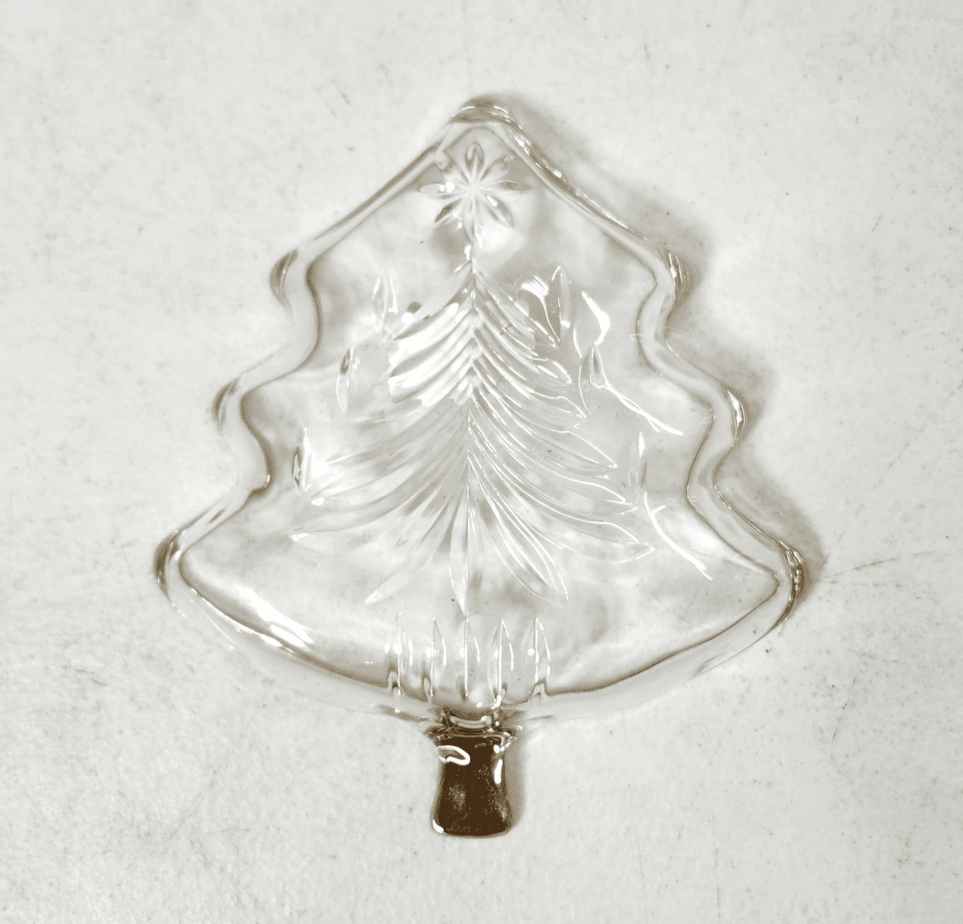 Mikasa Crystal Christmas Tree Candy Nut Dish Gold Trim Home Decor - Thumbnail 9