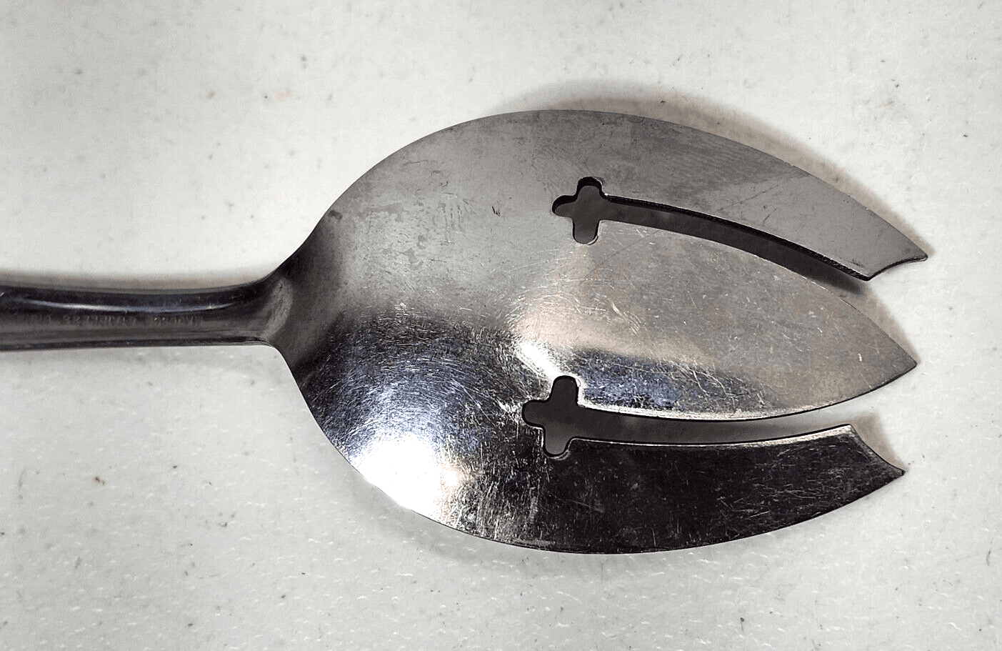 MAJESCO Stainless Steel U.S.A Serving Utensil Slotted Spoon MJS3 VTG 8" - Thumbnail 6