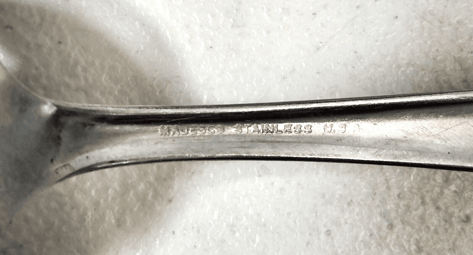 MAJESCO Stainless Steel U.S.A Serving Utensil Slotted Spoon MJS3 VTG 8" - Thumbnail 7
