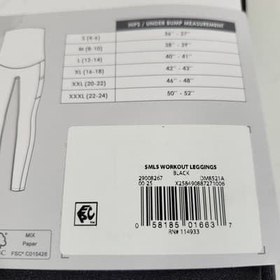 Destination Maternity Women's 3XL Leggings Black Pants 4 Way Stretch NEW - Thumbnail 4