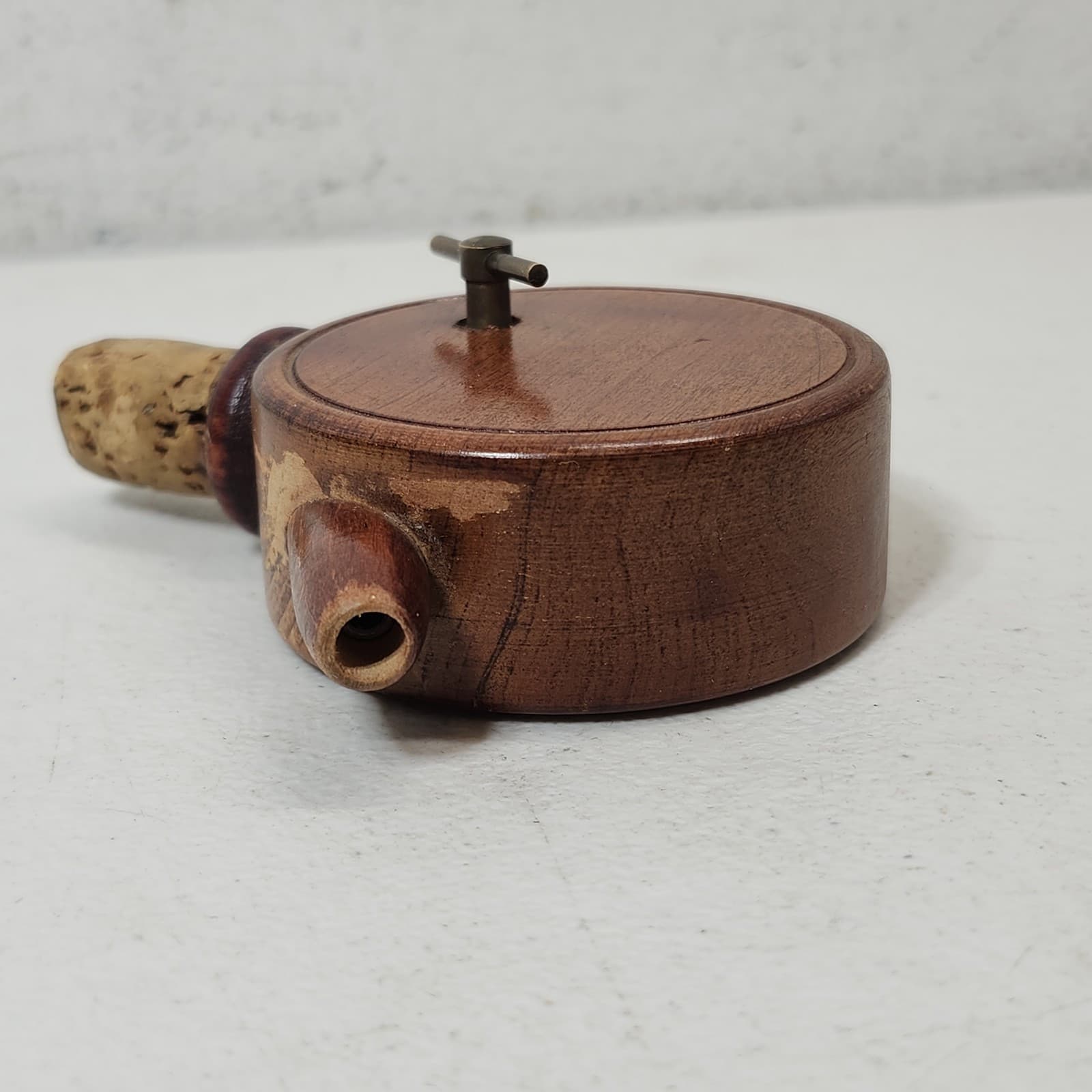Scarce P.Maeder Lucerne Old Vintage Wood Carved Bottle Stopper Bar Art Decor - Thumbnail 8