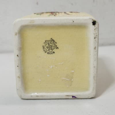 Hotta Yu Shoten Majolica Pottery Oil Jar Cherry Blossom Home Decor 1920’s - Thumbnail 13