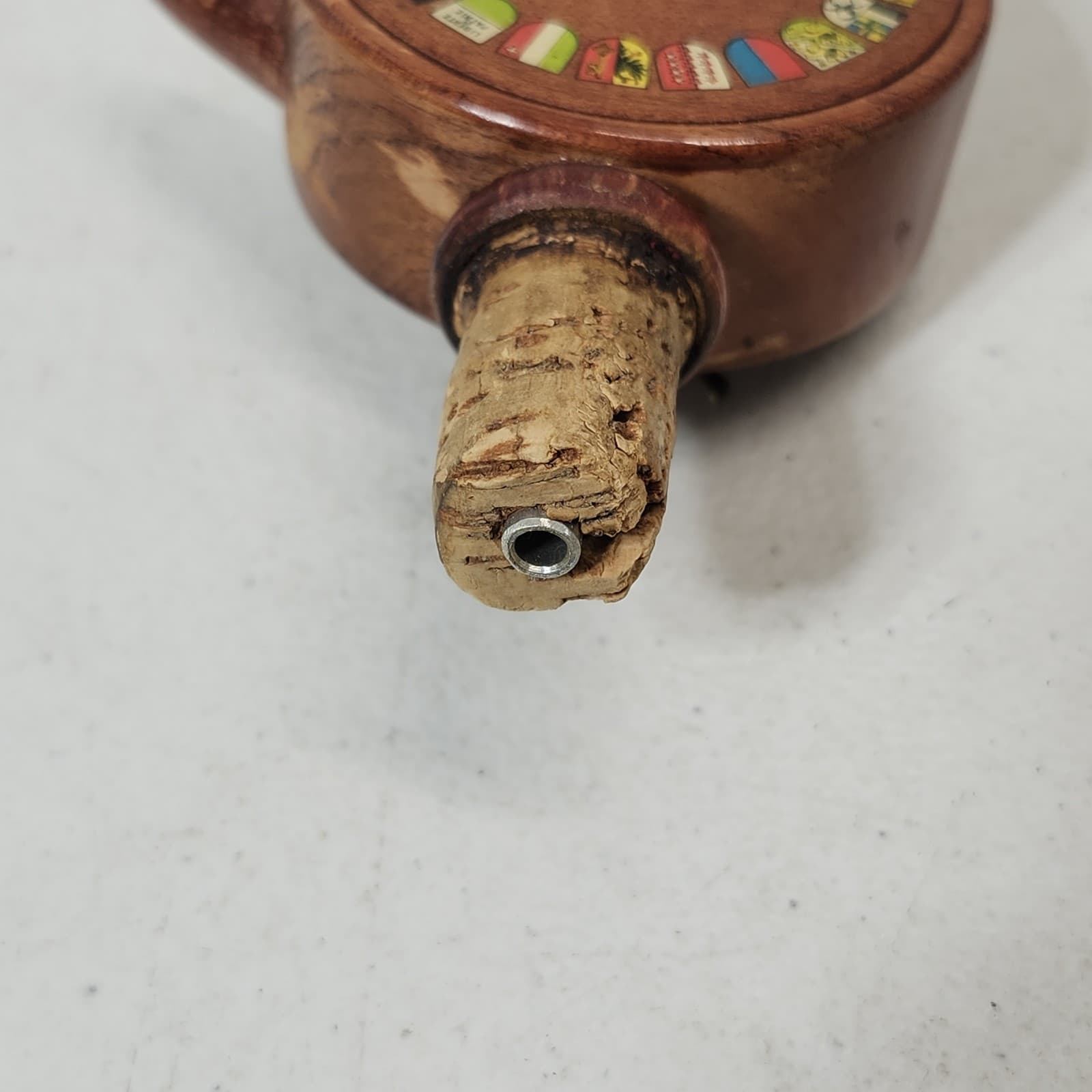 Scarce P.Maeder Lucerne Old Vintage Wood Carved Bottle Stopper Bar Art Decor - Thumbnail 4