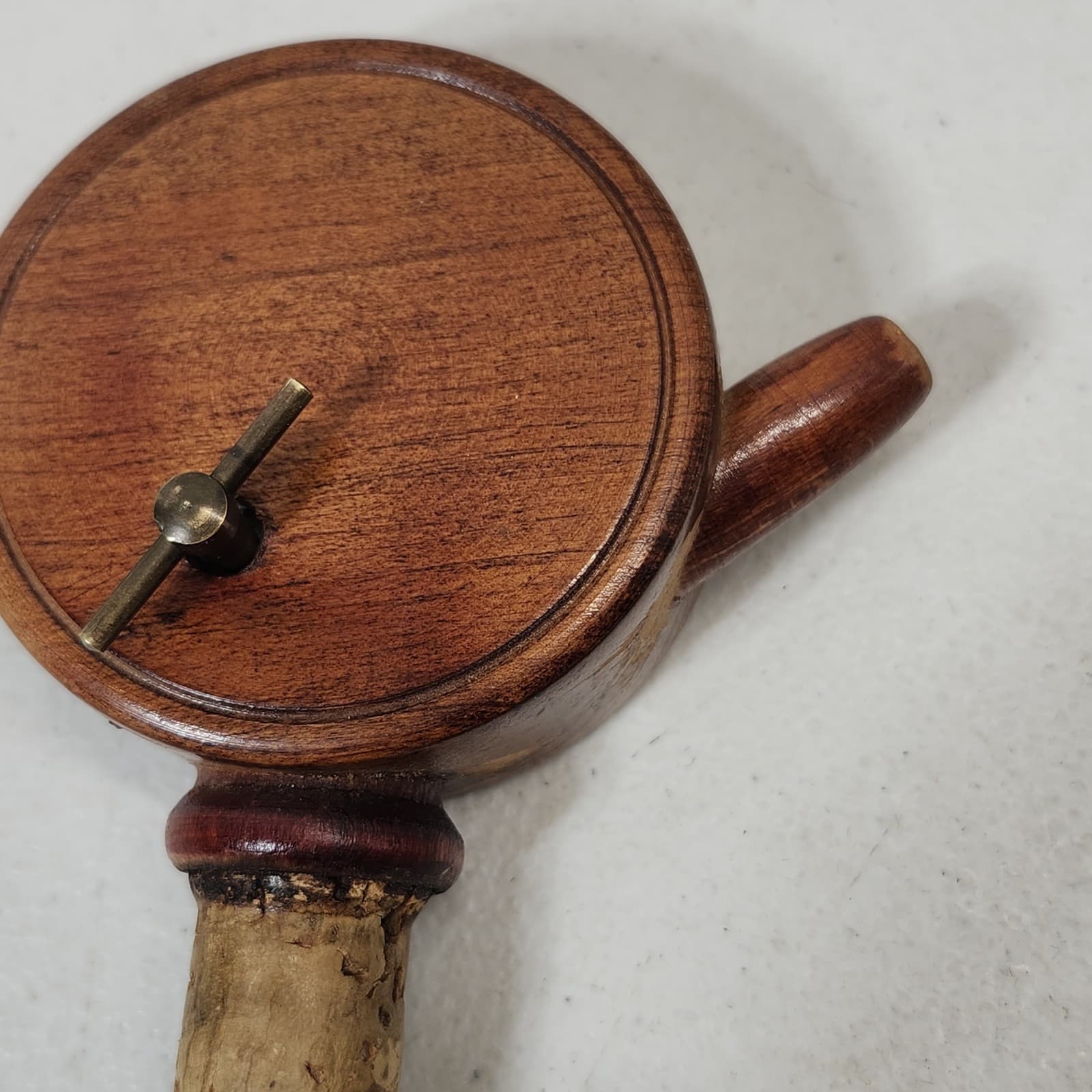 Scarce P.Maeder Lucerne Old Vintage Wood Carved Bottle Stopper Bar Art Decor - Thumbnail 7