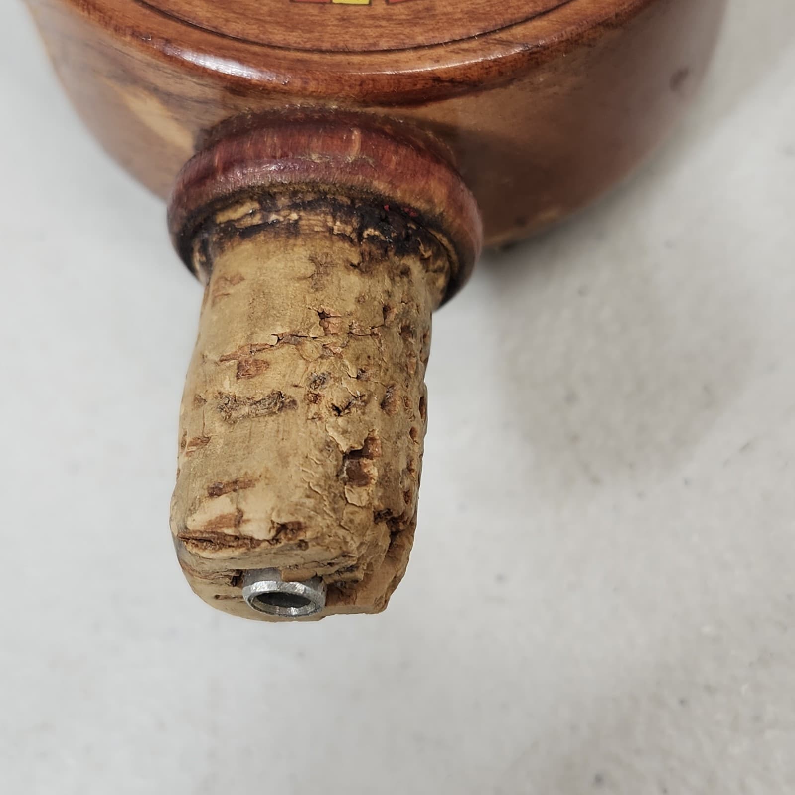 Scarce P.Maeder Lucerne Old Vintage Wood Carved Bottle Stopper Bar Art Decor - Thumbnail 3