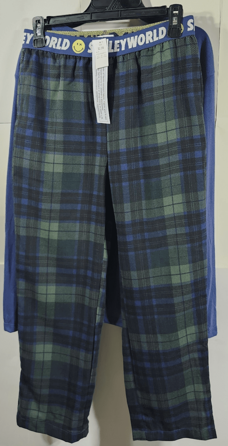 Boys Smiley World Pajama Set Shirt Pants Size XLarge New With Tags - Thumbnail 4