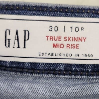 Gap Jeans Women’s 30/10R Blue True Skinny Mid Rise Stretch Denim - Thumbnail 7