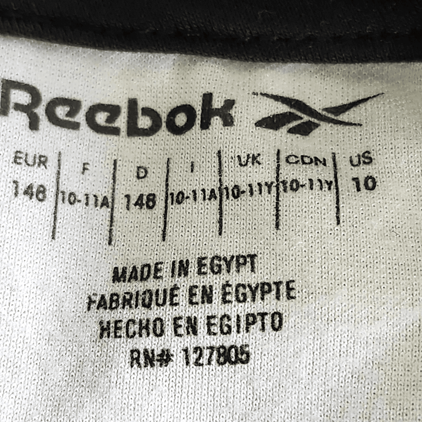 Reebok Boy's Hoodie Full Zip Logo Sweatshirt Size 10 Gray Black - Thumbnail 7