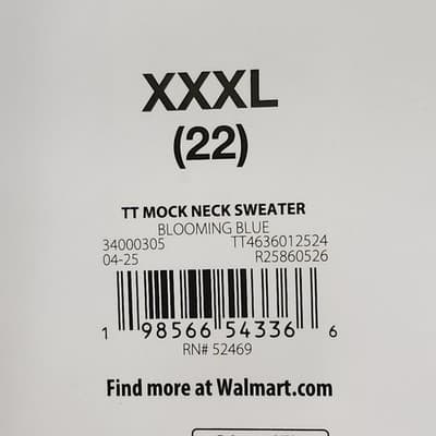 Time and Tru Women's 3XL Mixed Stitch Sweater Blue Long Sleeve Pullover NEW - Thumbnail 8
