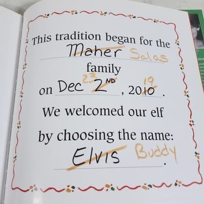 Elf On The Shelf Hardcover Book Only Great Condition With Dust Cover - Thumbnail 4