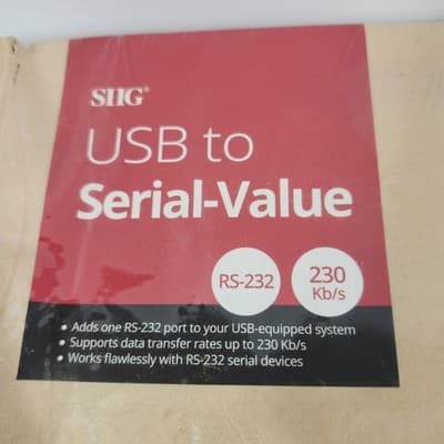 SIIG USB to Serial-Value 9-Pin RS-232 PORT JU-000061-S1 1.5m - Thumbnail 4