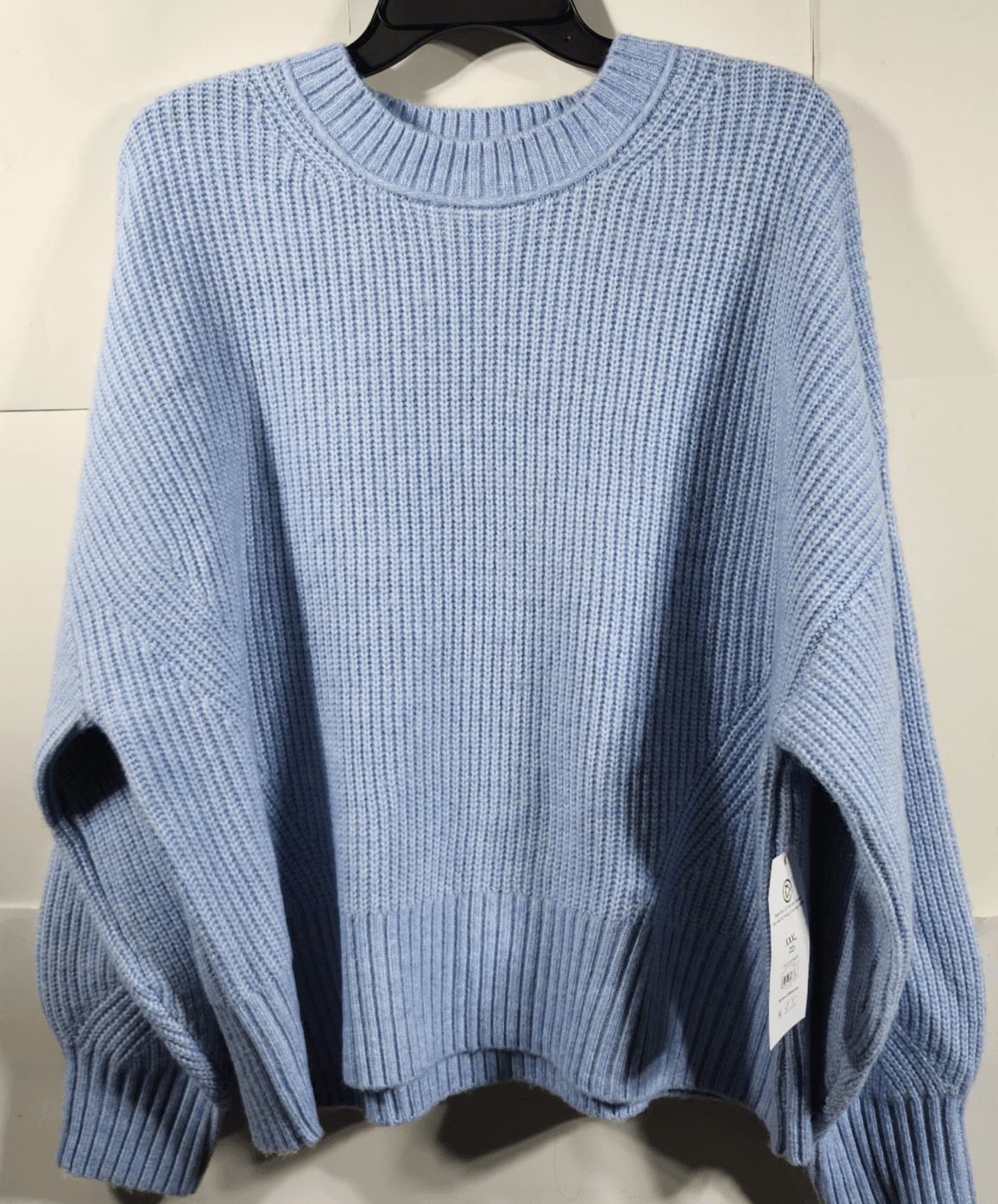 Time and Tru Women's 3XL Mixed Stitch Sweater Blue Long Sleeve Pullover NEW - Thumbnail 5
