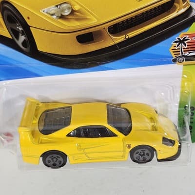 Hot Wheels Exotics Ferrari F40 Competizione Yellow Car 1/64 Toy Vehicle NEW - Thumbnail 3
