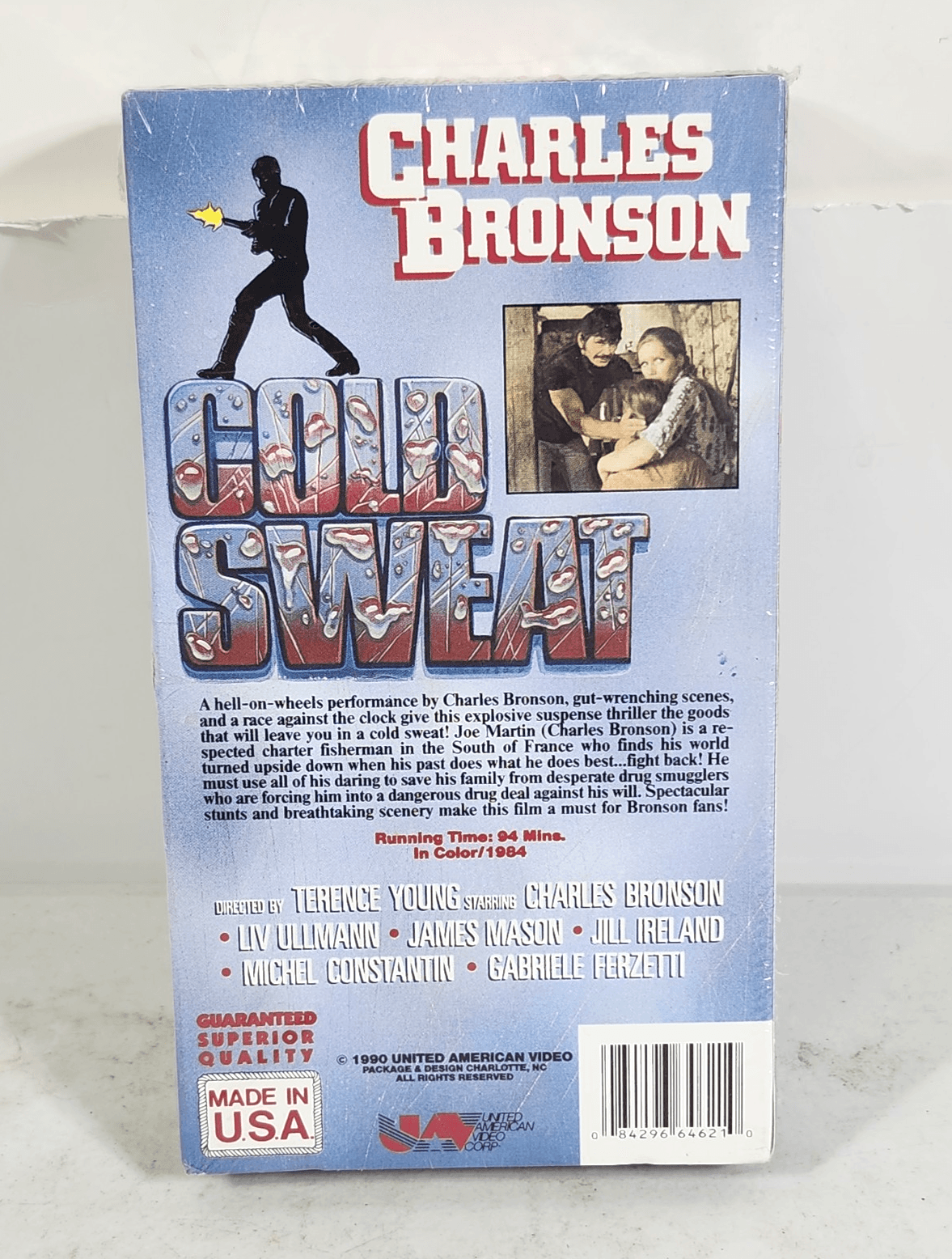 Cold Sweat VHS 1990 United American Video Charles Bronson Made In USA Sealed NEW - Thumbnail 2