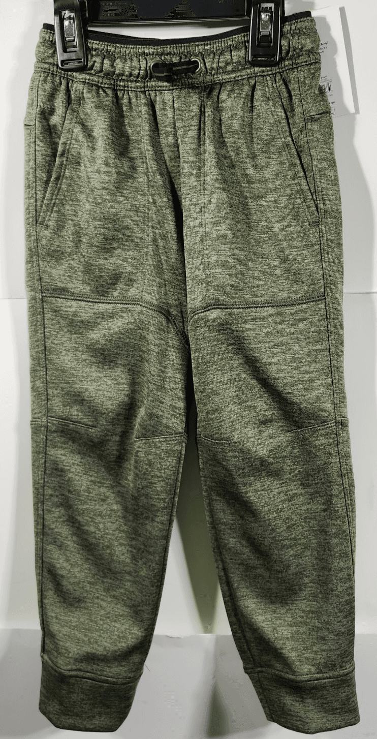 Athletic Works Boys Tech Fleece Jogger Sweatpants Size XS 4-5 Green NEW - Thumbnail 5