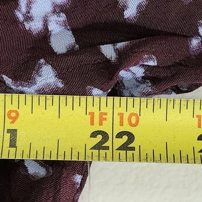 Time and Tru Women's V-Neck Midi Dress Size XXXL Ruched Sleeve Floral NEW - Thumbnail 2