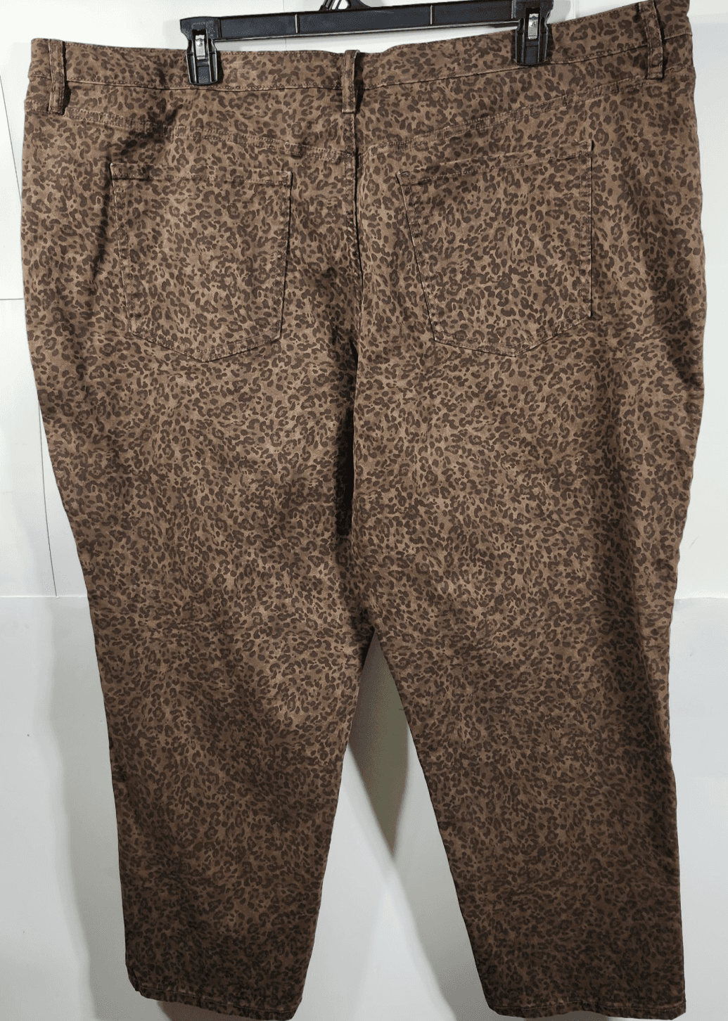 Terra & Sky Women's 26W Jeans High Rise Straight Leg Plus Size Leopard Brown NEW - Thumbnail 4