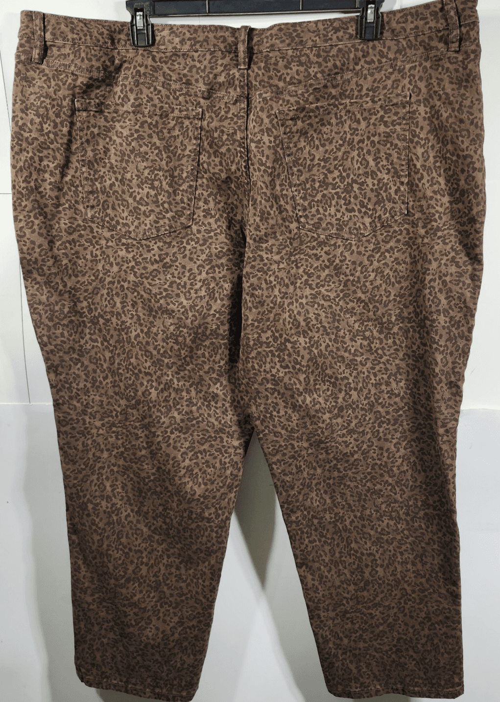 Terra & Sky Women's 26W Jeans High Rise Straight Leg Plus Size Leopard Brown NEW - Thumbnail 6